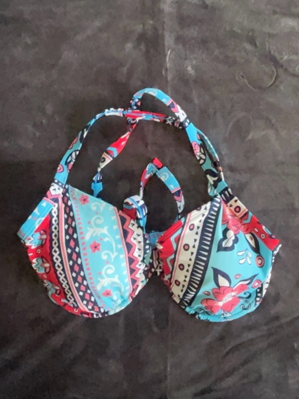 Aq-Wa Underwire Patterned Bikini Top
